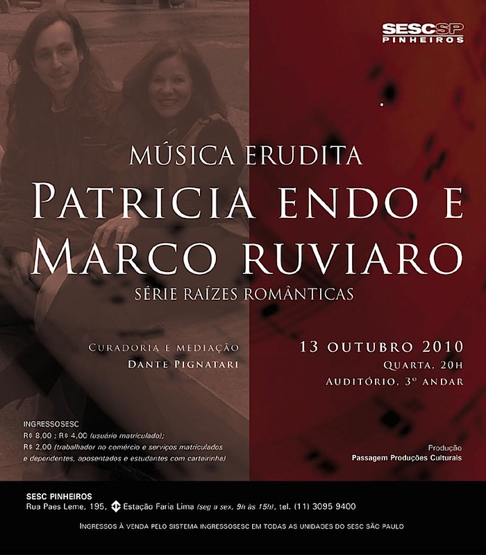 Duo Endo/Ruviaro no SESC Pinheiros