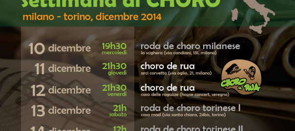Settimana di Choro, Milano e Torino